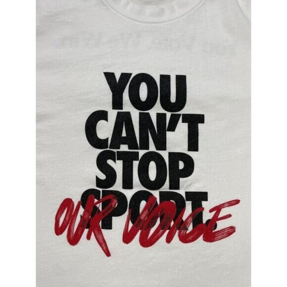 UNKNWN Core You Can't Stop Our Voice Vote Graphic T-shirt Men Medium White - Picture 2 of 6